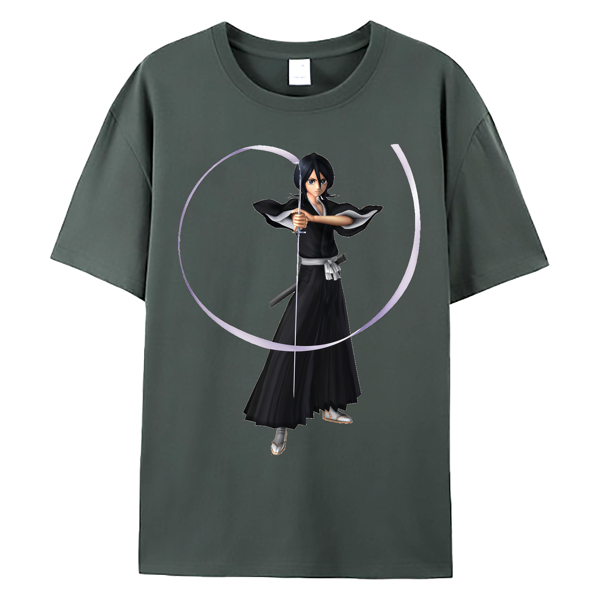 （画像用） ブリーチ 朽木ルキア BLEACH Kuchiki Rukia 綿100％ メンズ半袖Tシャツ｜肌触りやわらか＆通気性